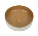CLAYA Terra 370mm round Matte Brown and Matte White Basin