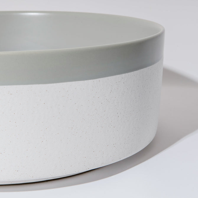 Colour Plus 370mm dark grey ceramic basin front view