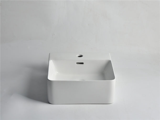 Elaine Gloss White wall-hung basins 420*400*150mm