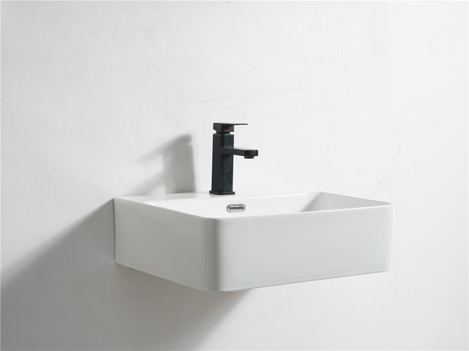Elaine Gloss White wall-hung basins 520*420*150mm
