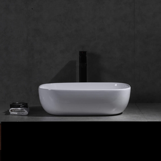 Elaine Gloss white Oval Above Counter basins 460*320*130mm