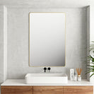 Aluminum Framed 1200mm Rectangular Mirror brushed gold