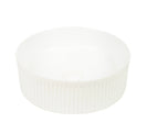 LUCID 370mm round fluted matte white ceramic basin