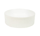 LUCID 370mm round fluted matte white ceramic basin
