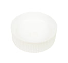 LUCID 370mm round fluted matte white ceramic basin