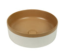 CLAYA Terra 370mm round Matte Brown and Matte White Basin