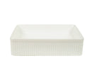 Rectangular 500mm Above counter fluted basin