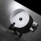 Melon Rubby Texture Matte White Round Above Counter basin 395*395*120mm