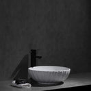 Melon Rubby Texture Matte White Round Above Counter basin 395*395*120mm