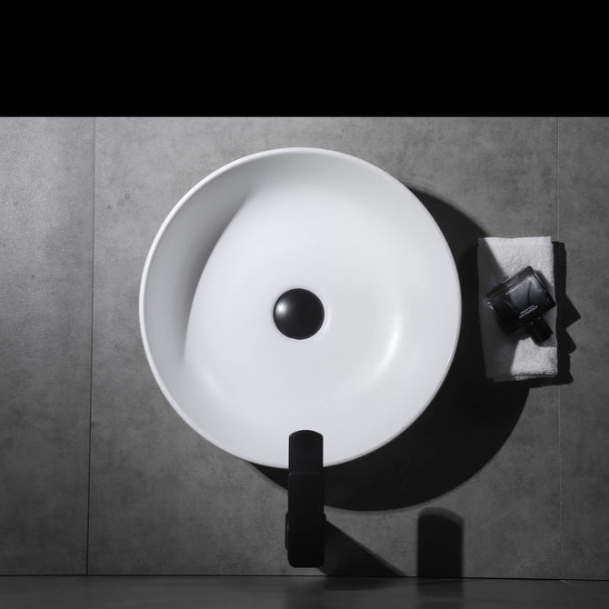CLAYA Wavy Texture Matte Color Round Above Counter Basin 395*395*120mm