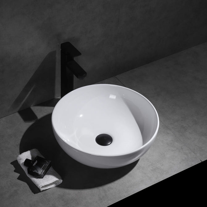 Elaine Gloss white Round Above Counter Basins 400*400*130mm