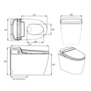 675*395*495mm White Free Arrangement Instant Heating Smart Toilet