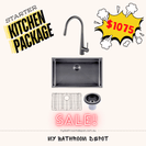 Stanless Steel Single Bowl Kitchen Sink Package