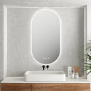 Luna Frameless LED Oval Mirror 500 x 900mm