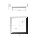 115x115x35mm Brushed Nickel Tile Insert Drain