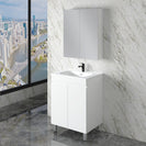 ABS LESS Gloss White Freestanding Vanity 600mm