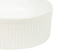 LUCID 370mm round fluted matte white ceramic basin