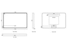 Maia 600×750 / 750×900 / 1200×750mm LED Rectangular Mirror – Brushed Gold Frame