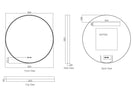 Maia LED Round Mirror 600/750/900mm – Brushed Nickel Frame