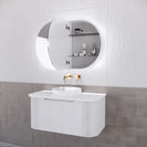 RIVA PARIS Oval LED Shaving Cabinet 870mm
