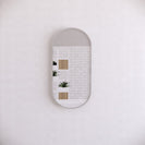 900x450mm Bathroom Oval Framed Mirror Wall Mounted Vertical (Multi Colour)