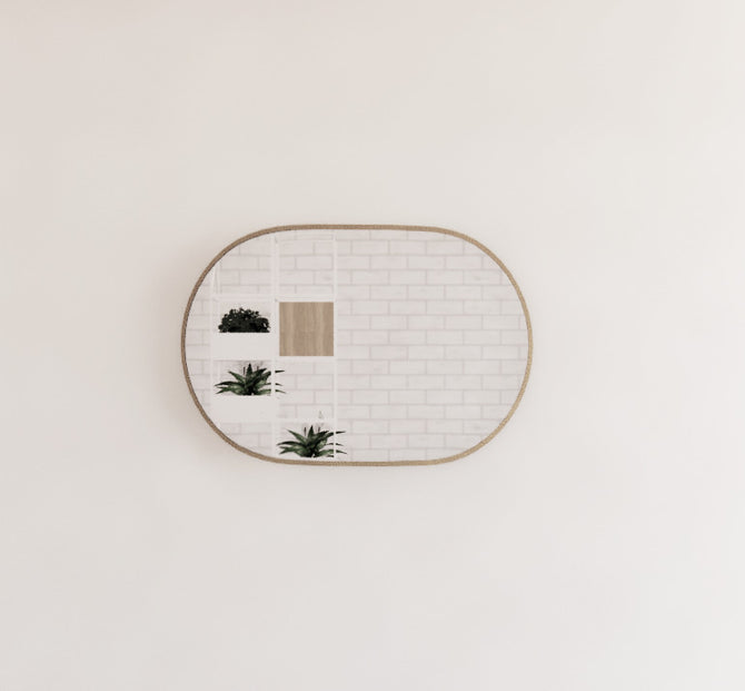 Gold Framed Oval 900x600mm Mirror Wall Mounted
