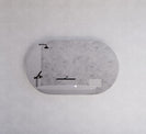 RIVA O2 FRAMELESS BACKLIT OVAL LED MIRROR 3 COLOUR LIGHTS