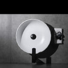 Melon Rubby Texture Matte White Round Above Counter basin 395*395*120mm