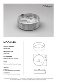 Moon-40 400mm Round Matt Ceramic Basin – Stone Look Finish