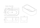 Nova Ultra Thin Corner Bathtub - Gloss White （Multi size）