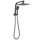MBD Square Matte Black Shower Station Half Rail