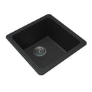 422*422*203mm Black Granite Quartz Stone Kitchen/Laundry Sink Single Bowl