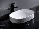 Claya Oval Fluted White Basin 605*370*115mm