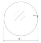 Steel Frame 600mm Round Mirror - Matt Black
