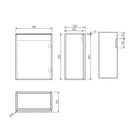 Fluted Rhea 400mm Wall-Hung Cabinet - Natural Oak