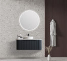 ROME Matte Black FLUTED WALL HUNG VANITY