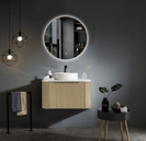 ROME BUR OAK FLUTED SINGLE BOWL WALL HUNG VANITY