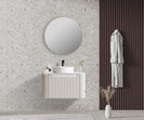 ROME Matte White FLUTED WALL HUNG VANITY