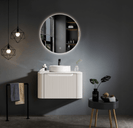 ROME Matte White FLUTED WALL HUNG VANITY
