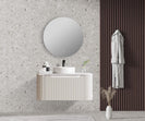 ROME Matte White FLUTED WALL HUNG VANITY