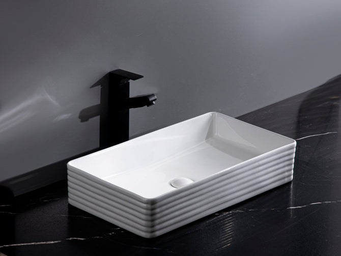 Rectangle Fluted basin-My Bathroom Depot