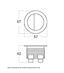 Matt Black Round Press Toilet Button