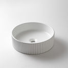 Round Fluted White Basin 400*400*125mm