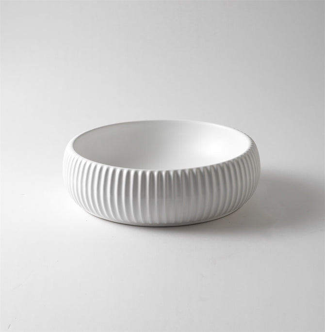 Round Fluted 420*420*125mm Above counter basin