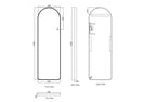 Saga 500×1600mm Freestanding LED Arch Mirror （ Multi Colour)