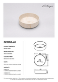 Serra-40 Above Counter Ceramic Basin Matte Stone Marble look
