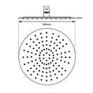 Super-slim Round Chrome Rainfall Shower Head 300mm
