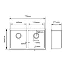 770x450x215mm Handmade 1.2mm Double Bowls