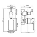 VOG Solid Brass Bath/Shower Wall Mixer with Diverter Wall Mounted