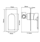 VOG Series Solid Brass Brushed Nickel Shower/Bath Wall Mixer